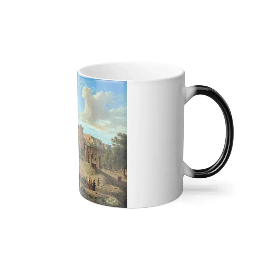Gaspare Gabrielli (1770-1828) The Roman Forum and the distant Palazzo Senatorio - Oil on canvas 1819 - Color Changing Mug 11oz - Go Mug Yourself