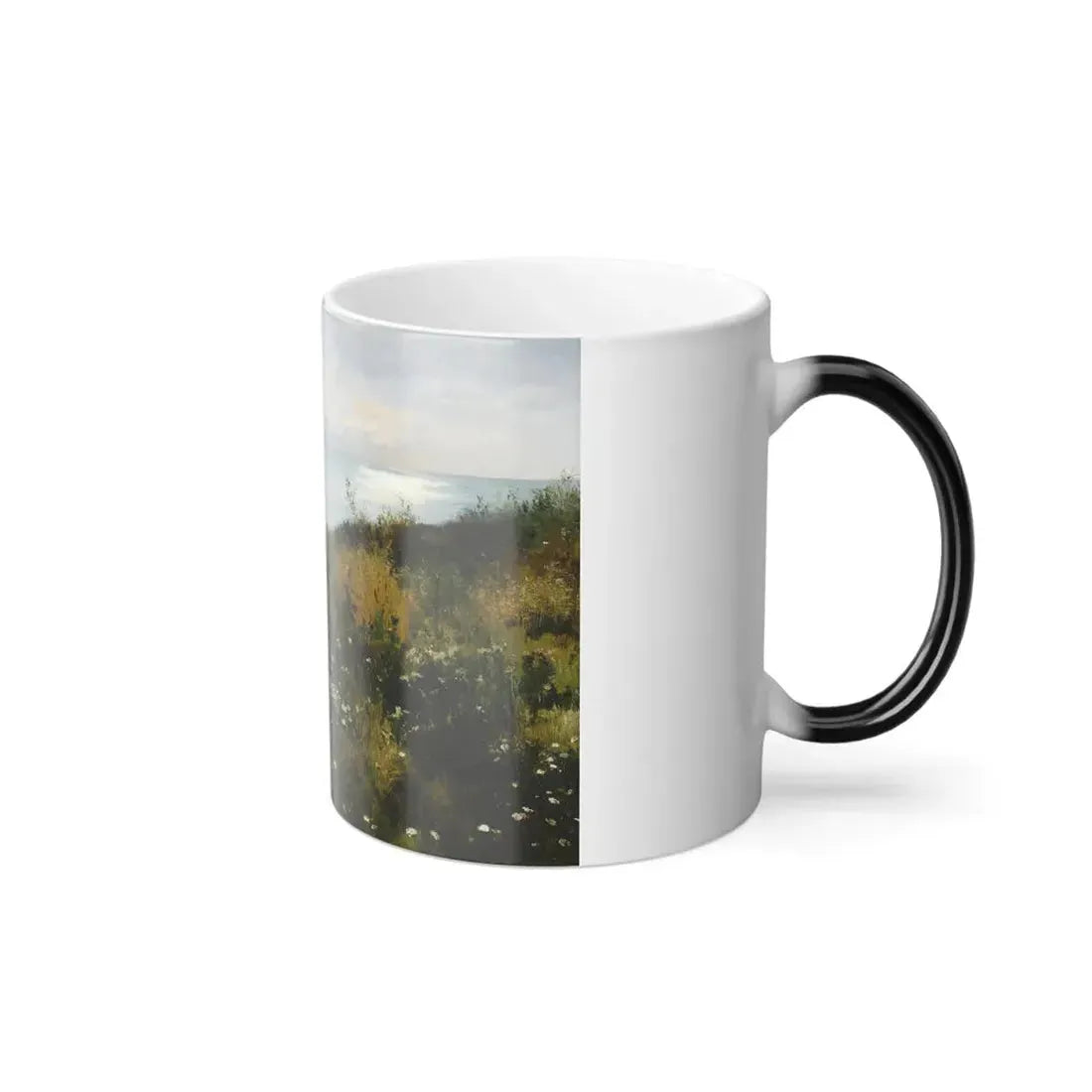 Gaston Roullet (1847-1925) View of Etretat - Oil on Canvas 1888 - Color Changing Mug 11oz - Go Mug Yourself