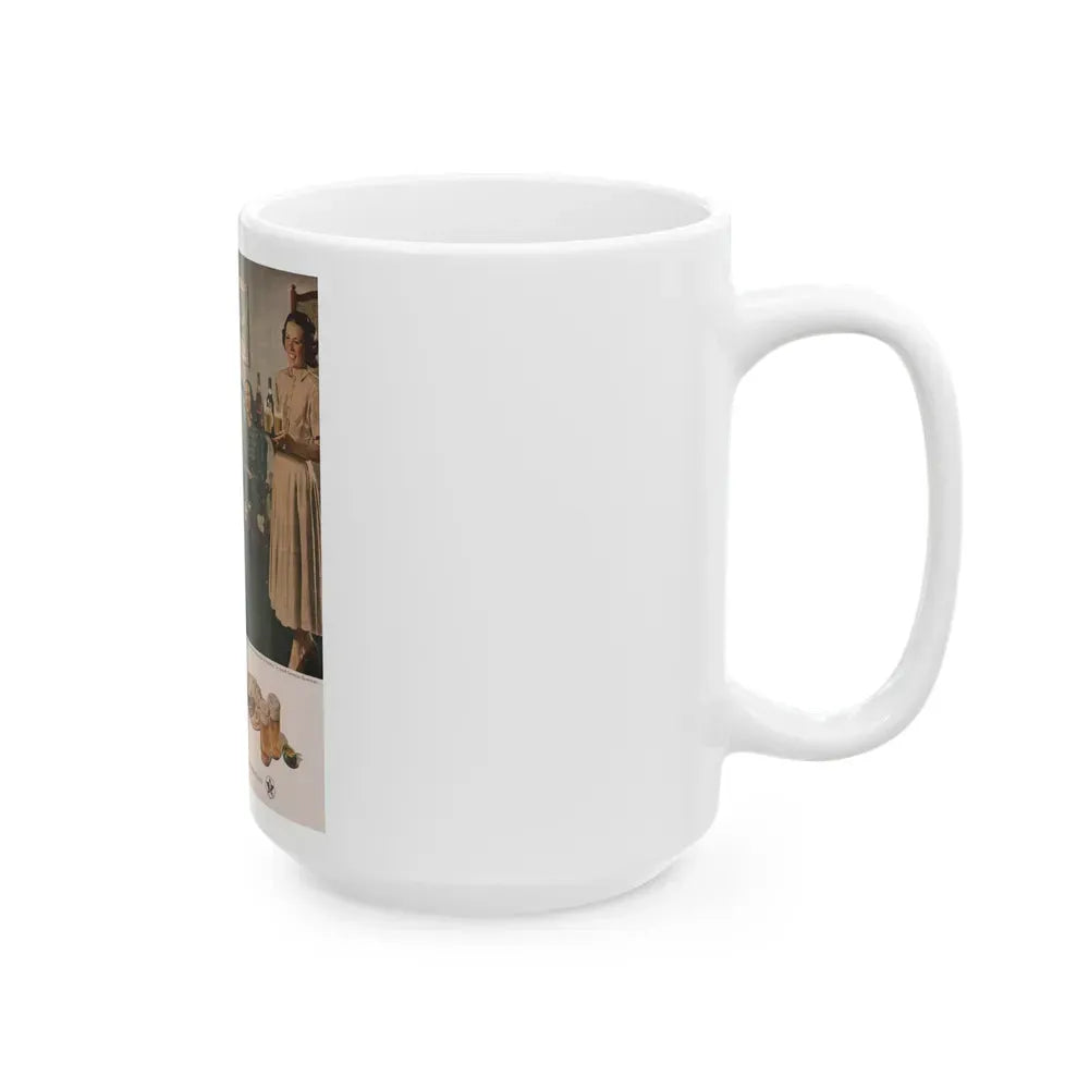 Gathered Around The Piano,  Look magazine, January 1949 - White Coffee Mug - Go Mug Yourself
