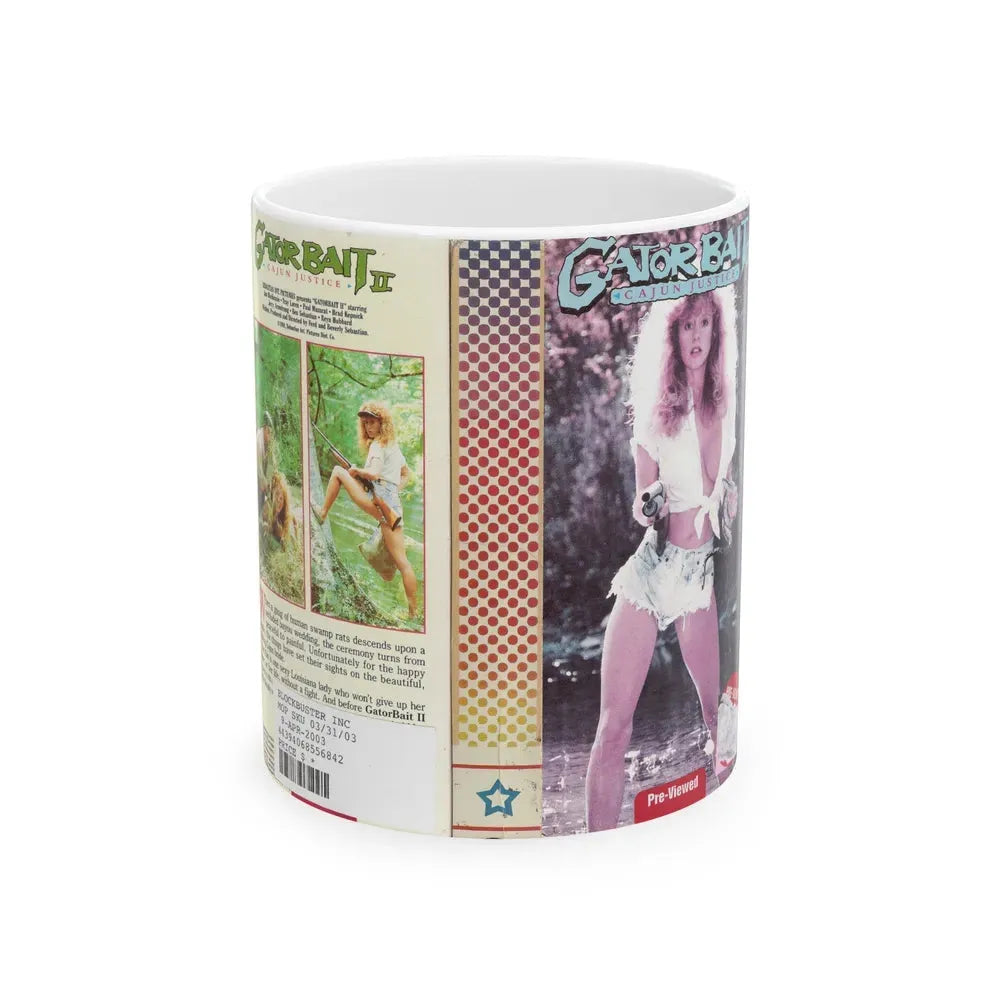GATOR BAIT 2 CAJUN JUSTICE (VHS COVER) - White Coffee Mug 11oz - Go Mug Yourself