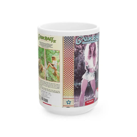 GATOR BAIT 2 CAJUN JUSTICE (VHS COVER) - White Coffee Mug 15oz - Go Mug Yourself