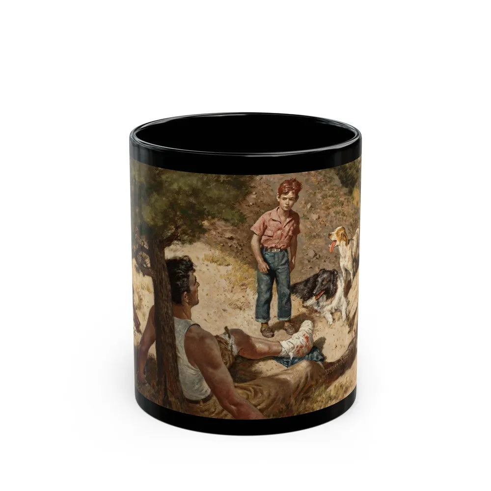 Gauge Shotgun, Saturday Evening Post illustration - Black Coffee Mug-11oz-Go Mug Yourself