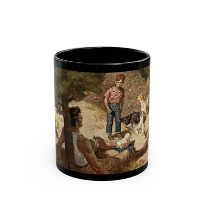 Gauge Shotgun, Saturday Evening Post illustration - Black Coffee Mug 11oz - Go Mug Yourself