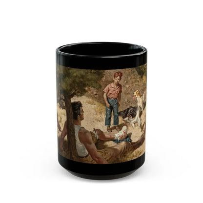 Gauge Shotgun, Saturday Evening Post illustration - Black Coffee Mug 15oz - Go Mug Yourself