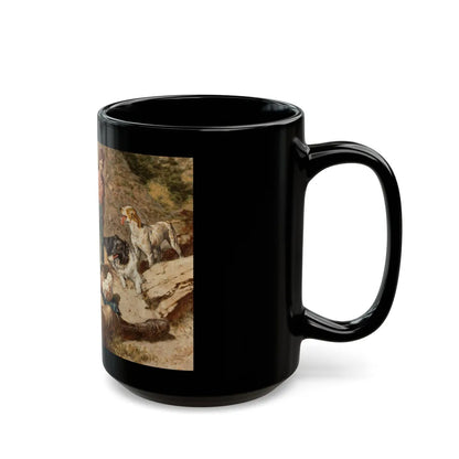 Gauge Shotgun, Saturday Evening Post illustration - Black Coffee Mug-Go Mug Yourself