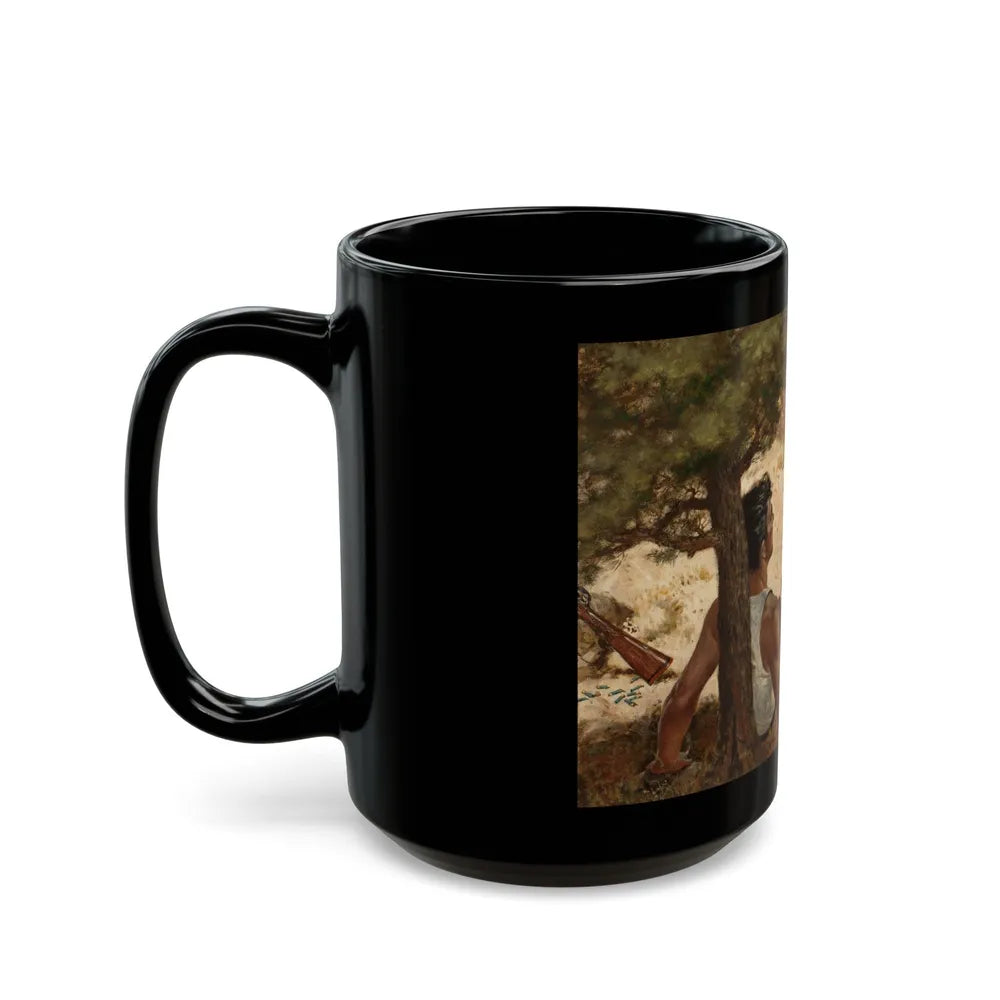 Gauge Shotgun, Saturday Evening Post illustration - Black Coffee Mug-Go Mug Yourself