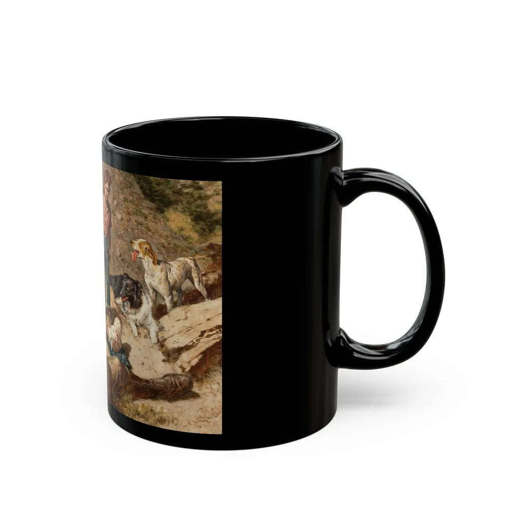 Gauge Shotgun, Saturday Evening Post illustration - Black Coffee Mug-Go Mug Yourself