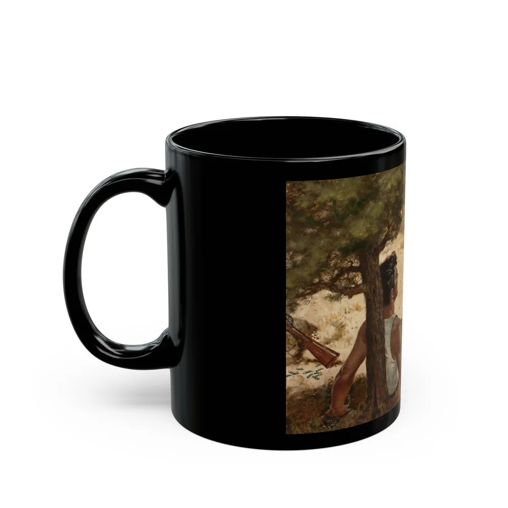 Gauge Shotgun, Saturday Evening Post illustration - Black Coffee Mug-Go Mug Yourself