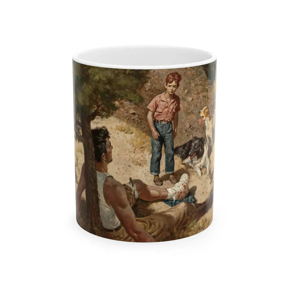 Gauge Shotgun, Saturday Evening Post illustration - White Coffee Mug 11oz - Go Mug Yourself