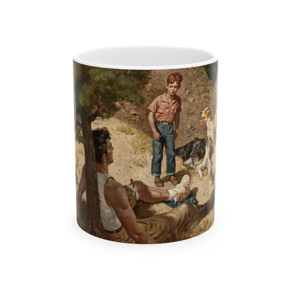 Gauge Shotgun, Saturday Evening Post illustration - White Coffee Mug 11oz - Go Mug Yourself