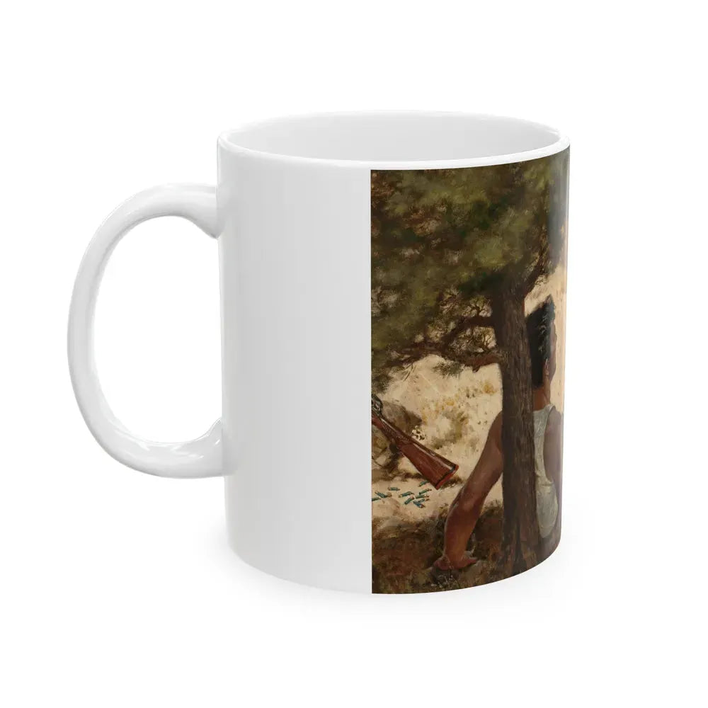 Gauge Shotgun, Saturday Evening Post illustration - White Coffee Mug - Go Mug Yourself