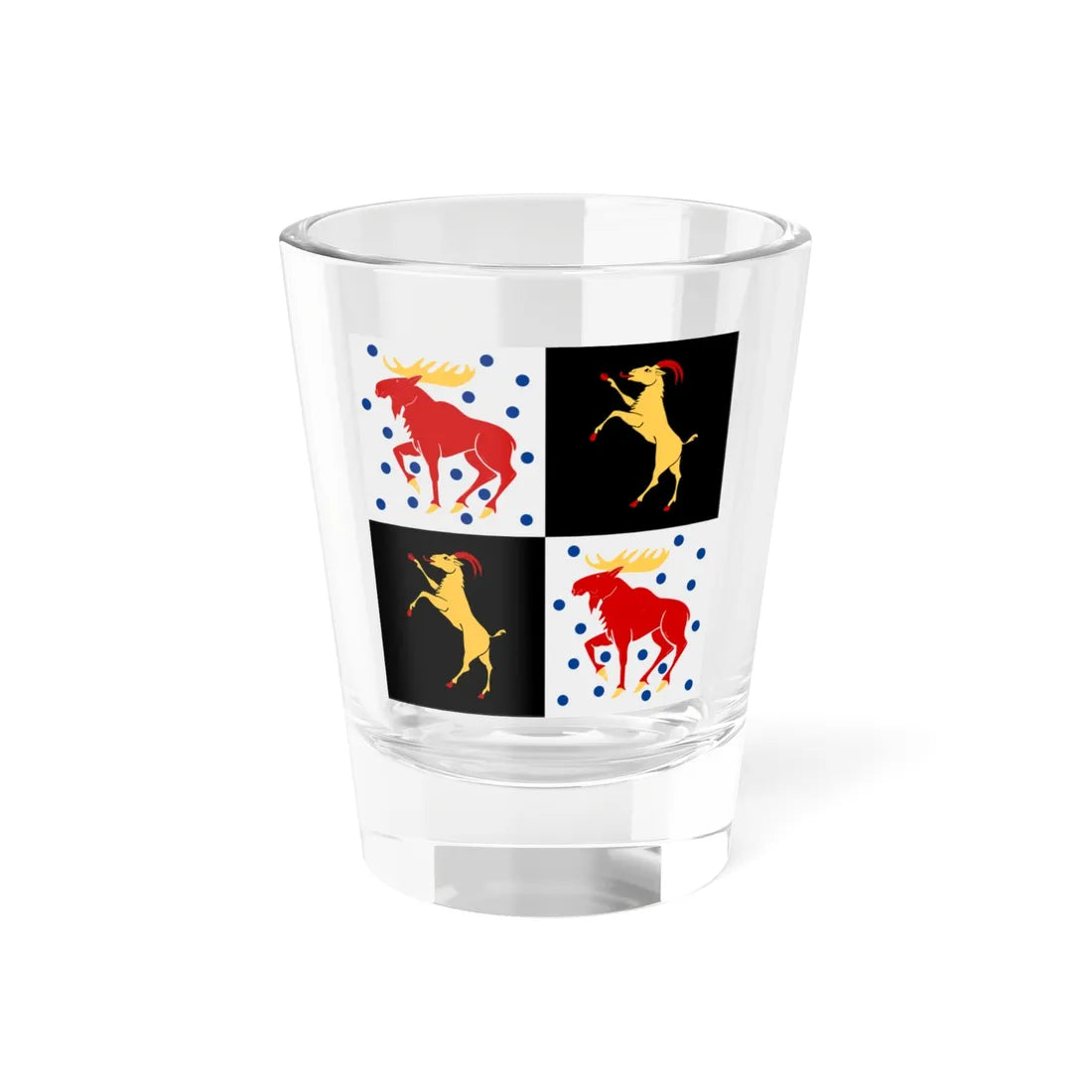 Gavleborgs lan vapenflagga (Sweden) Shot Glass 1.5oz 1.5oz - Go Mug Yourself