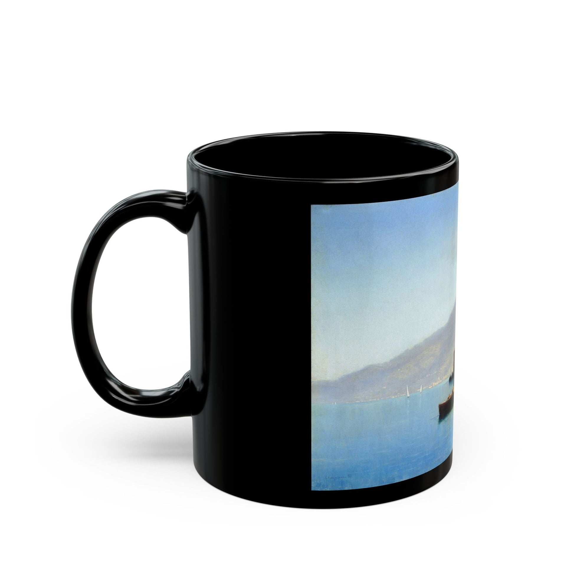 Gavriil Pavlovich Kondratenko (1854-1924) Vesuvius - 1897 - Black Coffee Mug-Go Mug Yourself