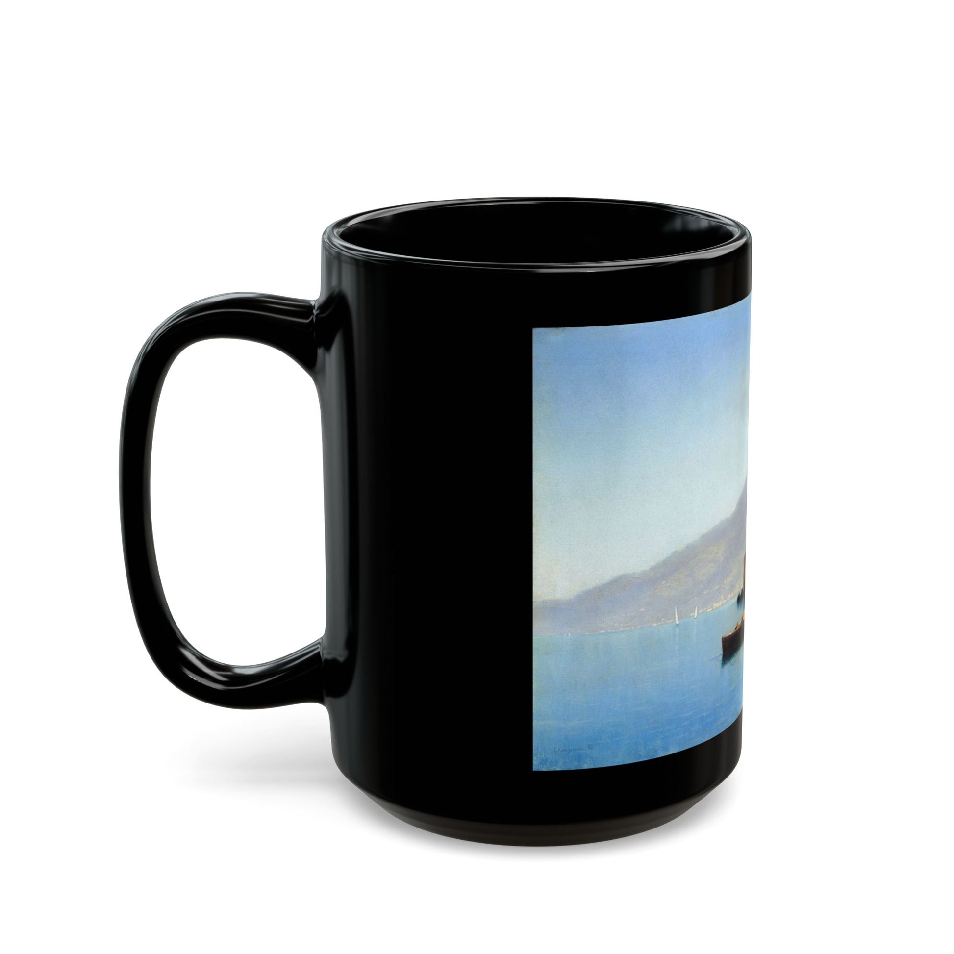 Gavriil Pavlovich Kondratenko (1854-1924) Vesuvius - 1897 - Black Coffee Mug-Go Mug Yourself
