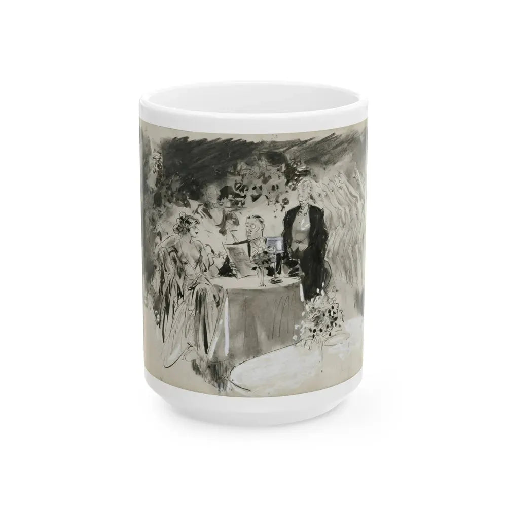 Gay Book Illustration - White Coffee Mug 15oz - Go Mug Yourself