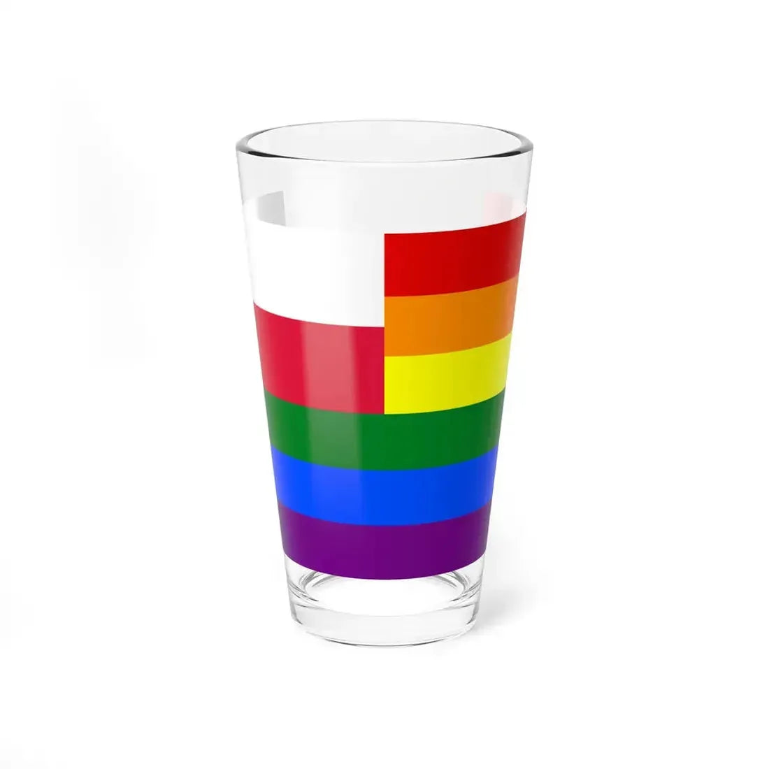 Gay flag pl (Poland) Pint Glass 16oz 16oz - Go Mug Yourself