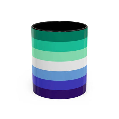 Gay Men Pride Flag - Accent Coffee Mug 11oz Black - Go Mug Yourself