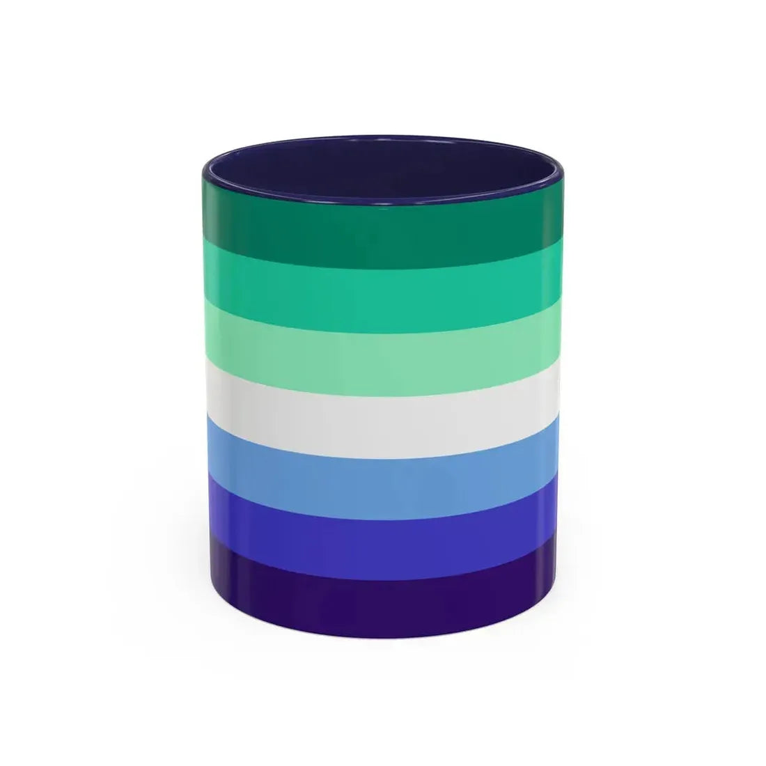 Gay Men Pride Flag - Accent Coffee Mug 11oz Navy - Go Mug Yourself