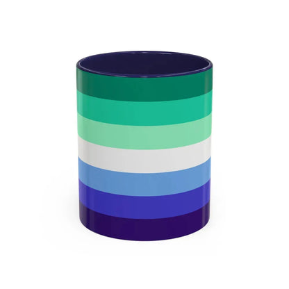 Gay Men Pride Flag - Accent Coffee Mug 11oz Navy - Go Mug Yourself