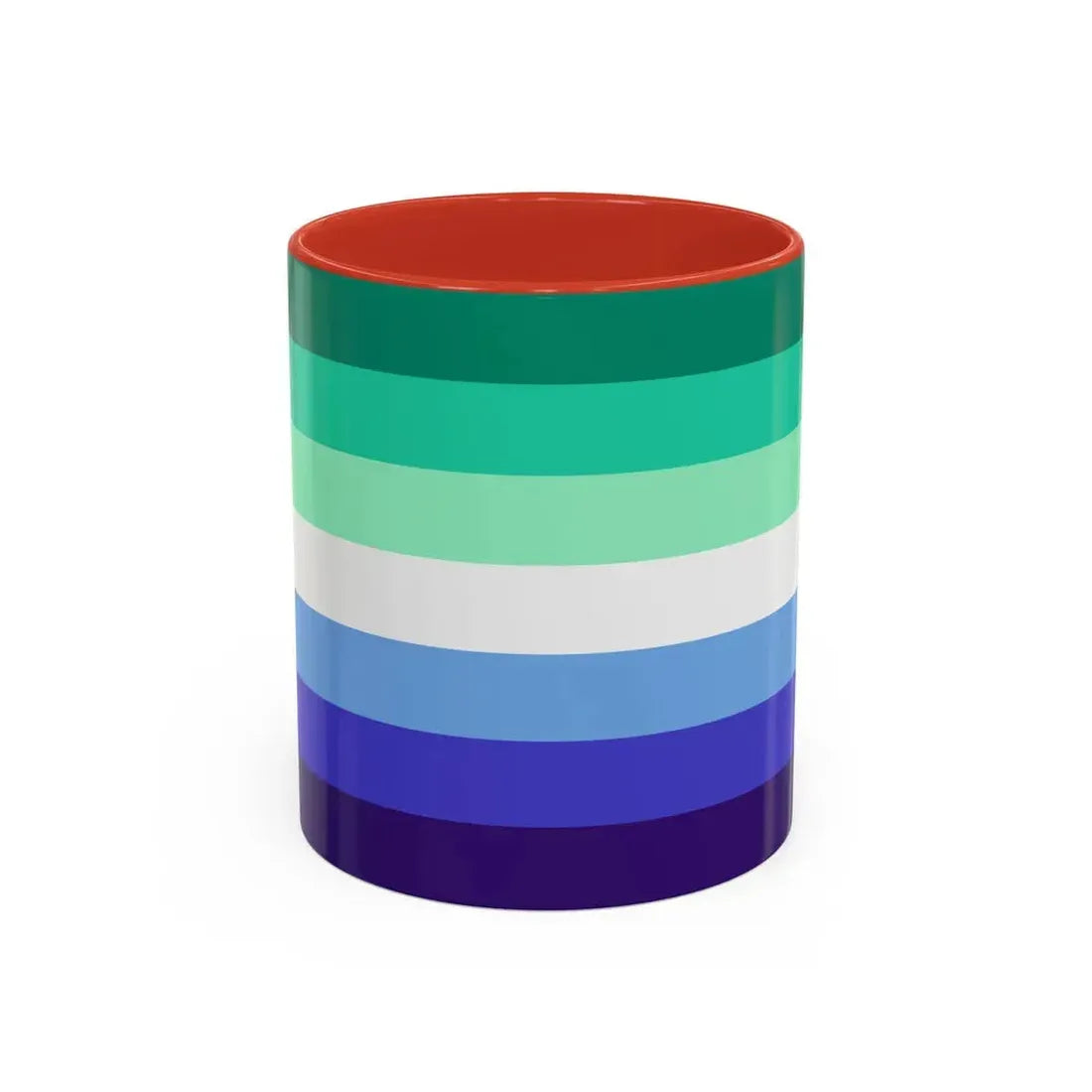 Gay Men Pride Flag - Accent Coffee Mug 11oz Red - Go Mug Yourself