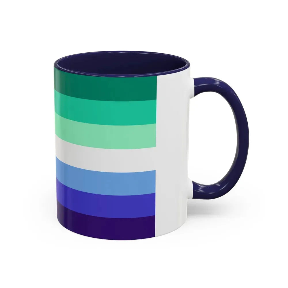 Gay Men Pride Flag - Accent Coffee Mug - Go Mug Yourself