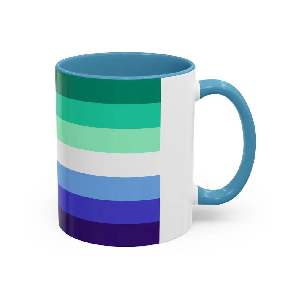 Gay Men Pride Flag - Accent Coffee Mug - Go Mug Yourself
