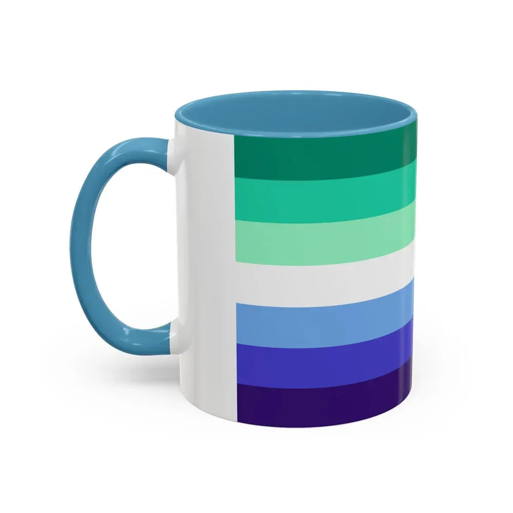 Gay Men Pride Flag - Accent Coffee Mug - Go Mug Yourself