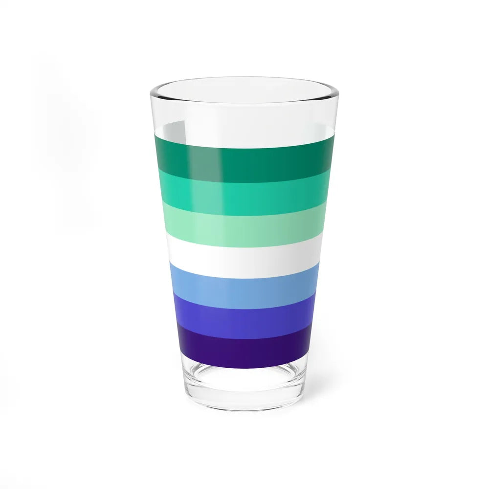 Gay Men Pride Flag - Pint Glass 16oz-16oz-Go Mug Yourself