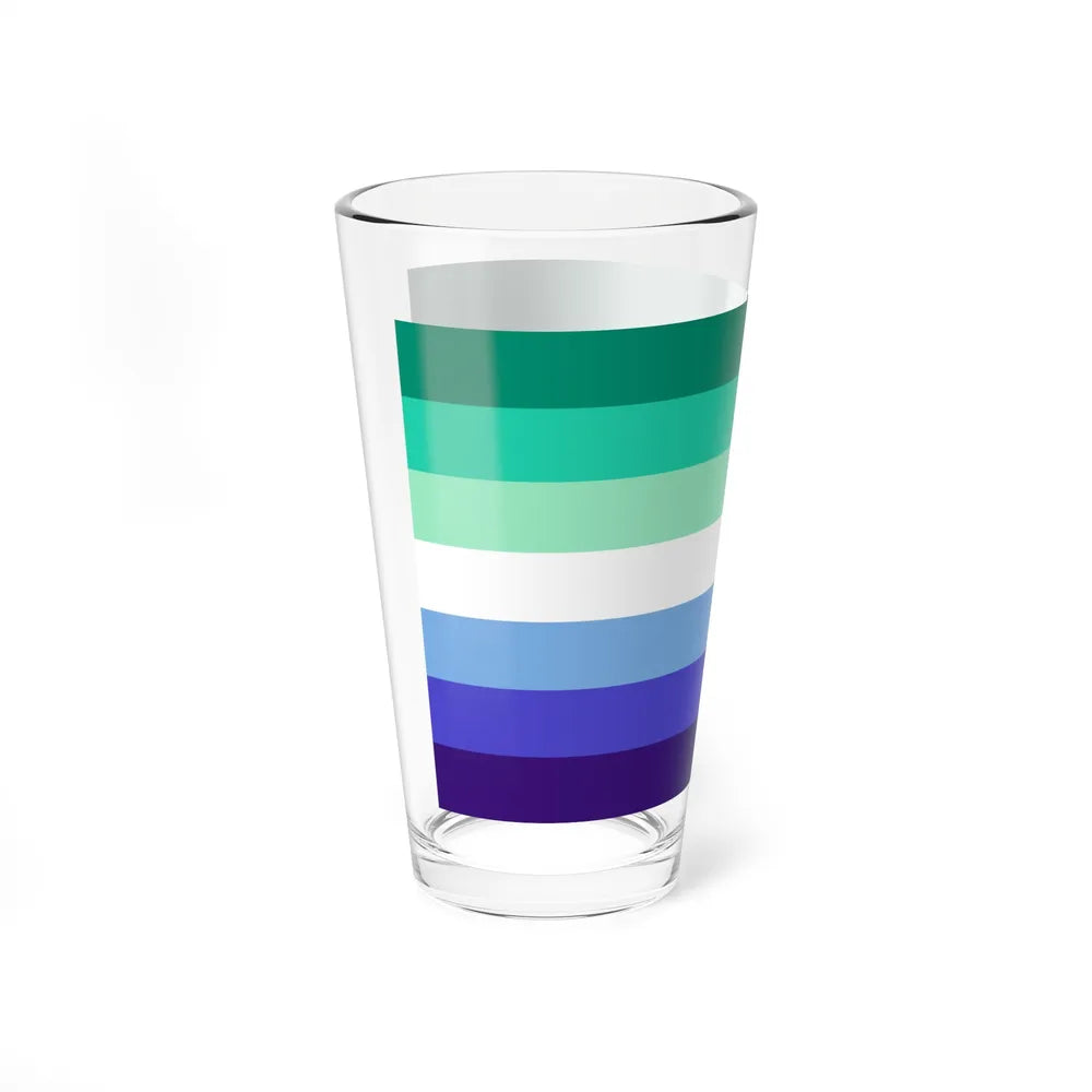 Gay Men Pride Flag - Pint Glass 16oz-Go Mug Yourself