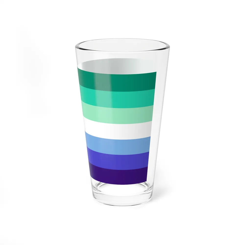 Gay Men Pride Flag - Pint Glass 16oz-Go Mug Yourself