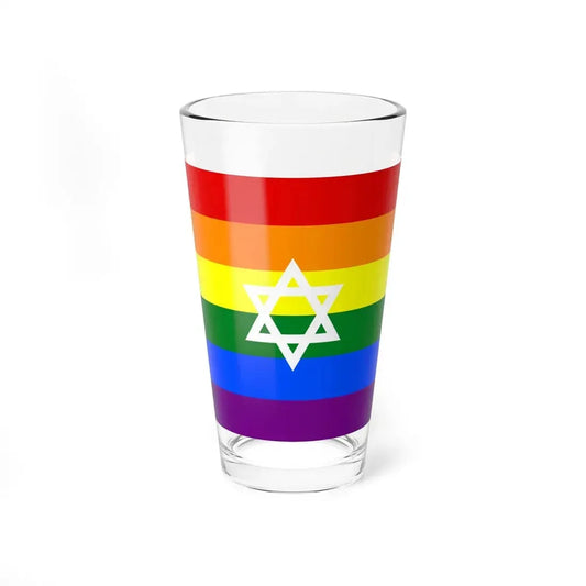 Gay Pride flag of Israel (Israel) Pint Glass 16oz 16oz - Go Mug Yourself
