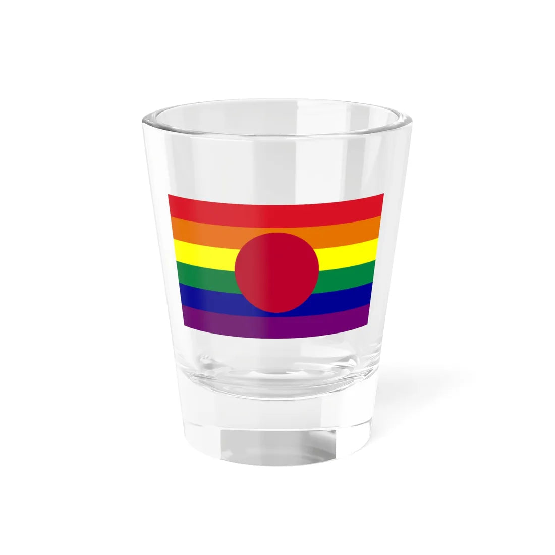 Gay Pride Flag of Japan (Japan) Shot Glass 1.5oz 1.5oz - Go Mug Yourself