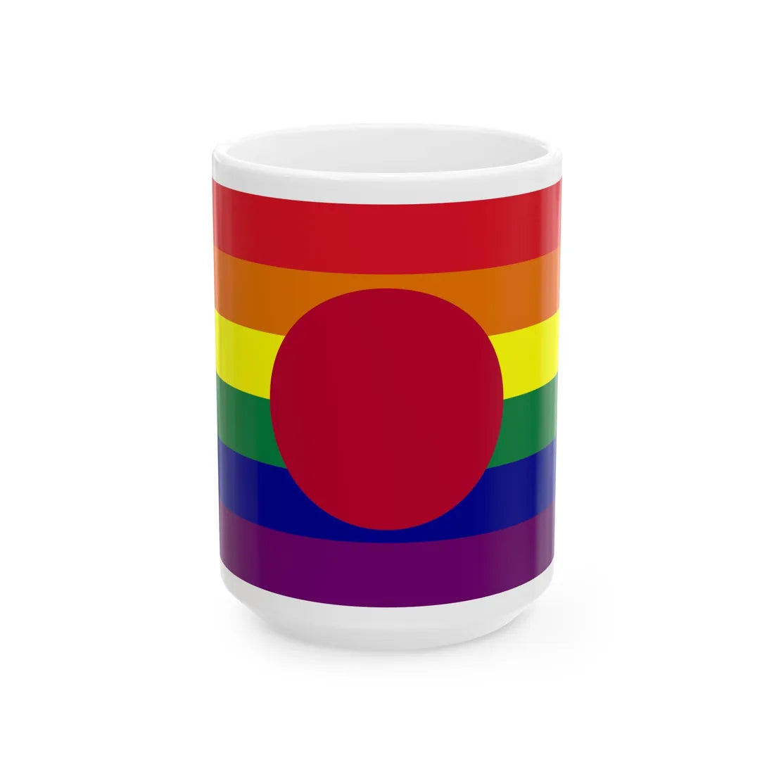Gay Pride Flag of Japan (Japan) White Coffee Mug 15oz - Go Mug Yourself