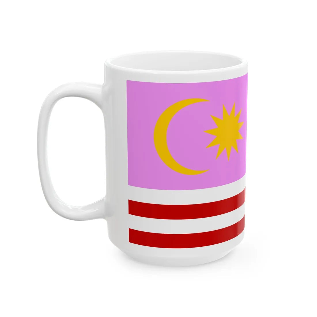 Gay Pride Flag of Malaya (Malaysia) White Coffee Mug - Go Mug Yourself