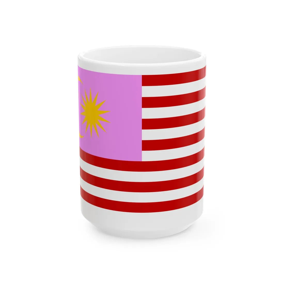 Gay Pride Flag of Malaysia (Malaysia) White Coffee Mug 15oz - Go Mug Yourself