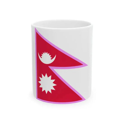 Gay Pride flag of Nepal (Nepal) White Coffee Mug 11oz - Go Mug Yourself