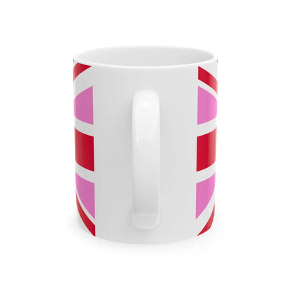 Gay Pride flag of the United Kingdom (United Kingdom) White Coffee Mug - Go Mug Yourself