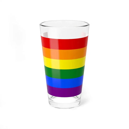 Gay Pride Flag Pint Glass 16oz 16oz - Go Mug Yourself