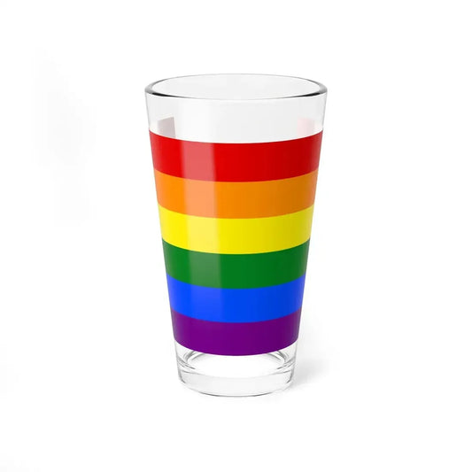 Gay Pride Flag Pint Glass 16oz 16oz - Go Mug Yourself