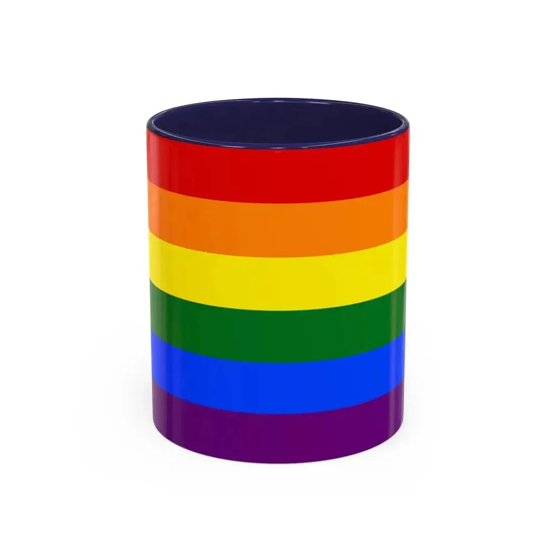 Gay Pride Pride Flag - Accent Coffee Mug 11oz Navy - Go Mug Yourself