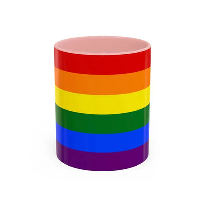 Gay Pride Pride Flag - Accent Coffee Mug 11oz Pink - Go Mug Yourself