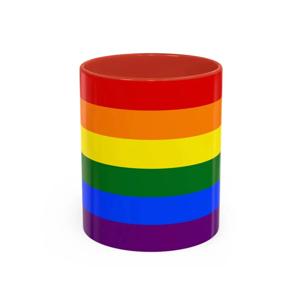 Gay Pride Pride Flag - Accent Coffee Mug 11oz Red - Go Mug Yourself