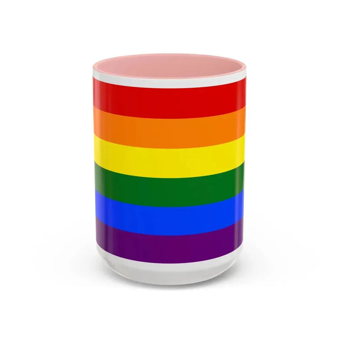 Gay Pride Pride Flag - Accent Coffee Mug 15oz Pink - Go Mug Yourself
