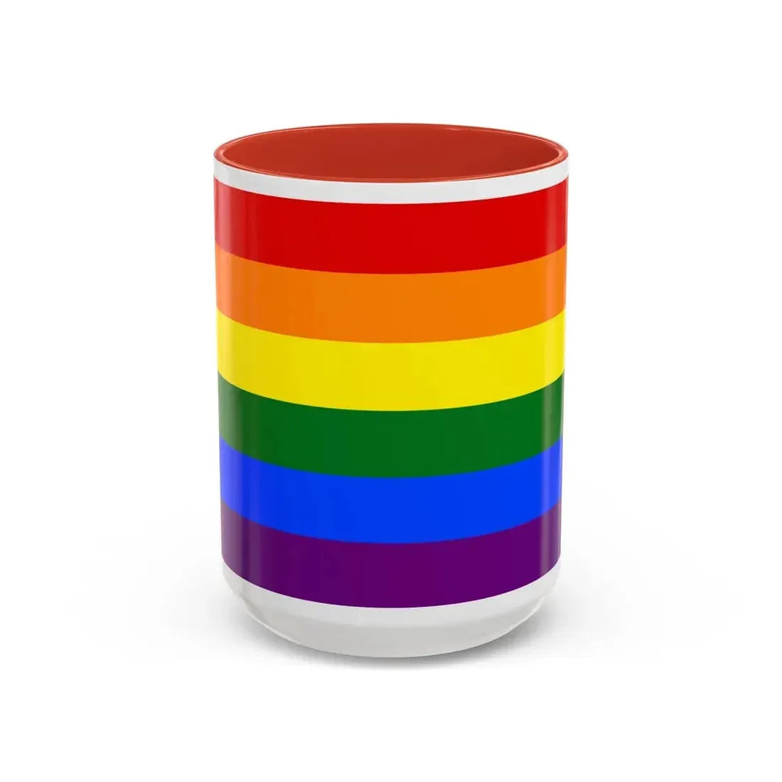 Gay Pride Pride Flag - Accent Coffee Mug 15oz Red - Go Mug Yourself