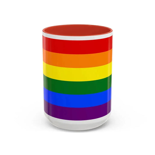 Gay Pride Pride Flag - Accent Coffee Mug 15oz Red - Go Mug Yourself