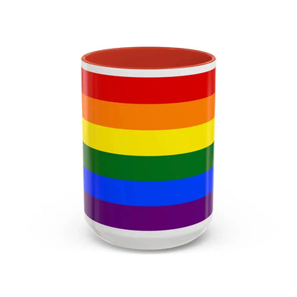 Gay Pride Pride Flag - Accent Coffee Mug 15oz Red - Go Mug Yourself