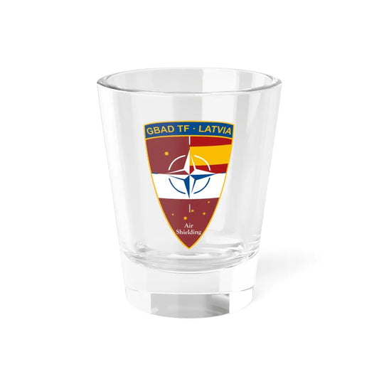 GBAD TF LATVIA distintivo (Spain) (Coat of Arms) Shot Glass 1.5oz 1.5oz - Go Mug Yourself