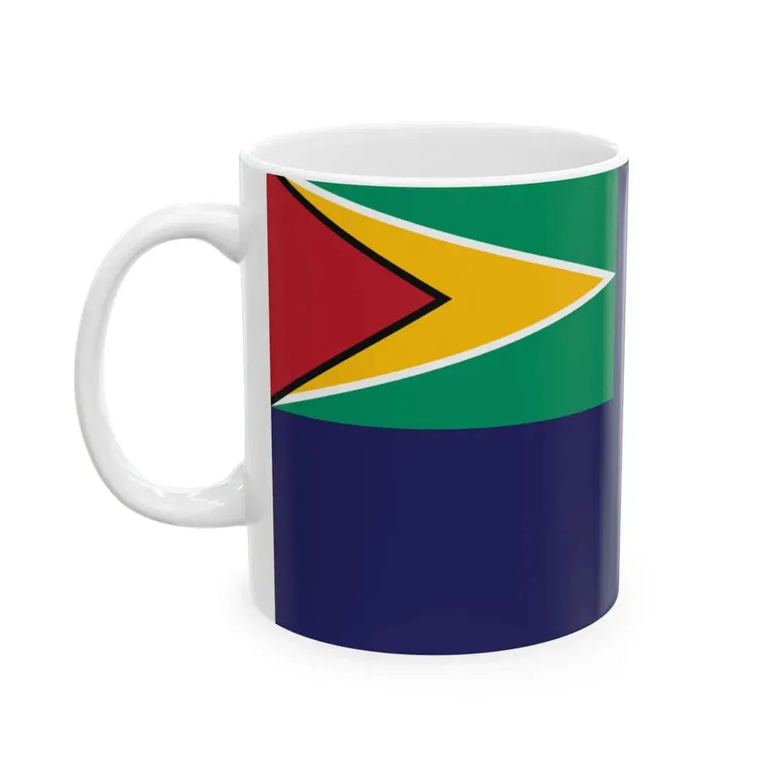 GDF Coast Guard flag variant (Guyana) White Coffee Mug - Go Mug Yourself