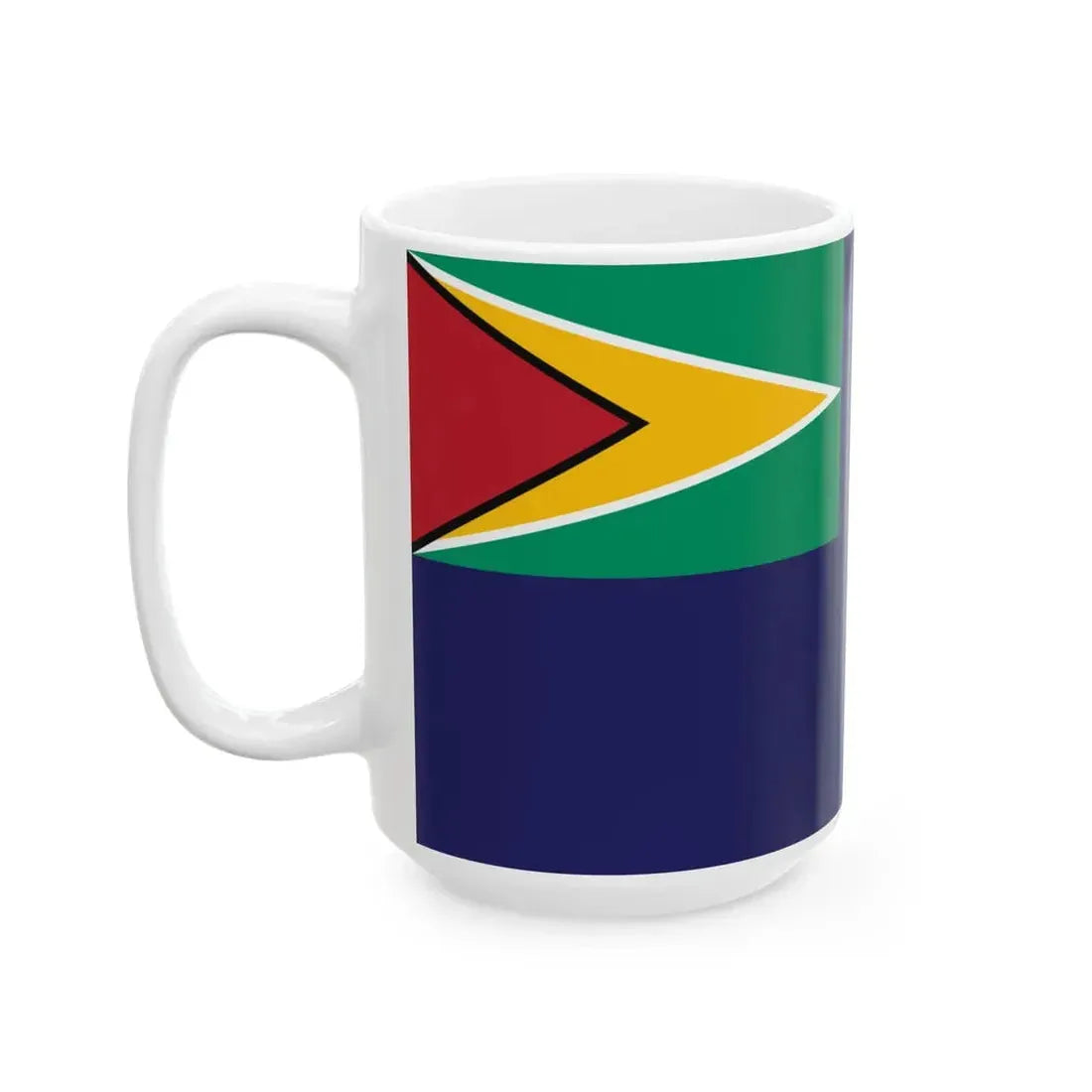 GDF Coast Guard flag variant (Guyana) White Coffee Mug - Go Mug Yourself