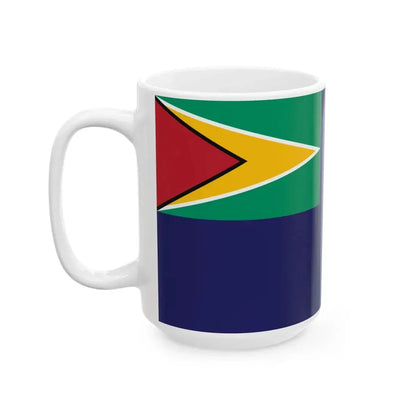 GDF Coast Guard flag variant (Guyana) White Coffee Mug - Go Mug Yourself